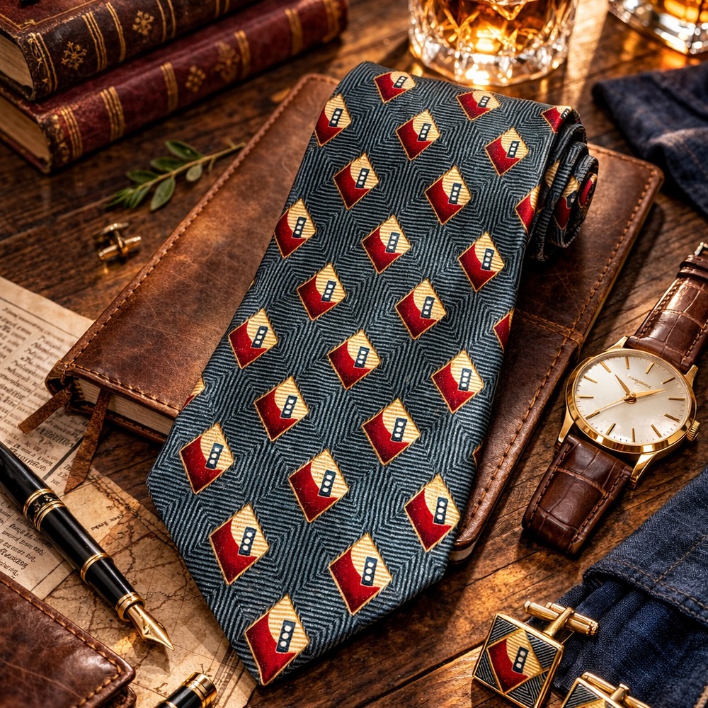 Etienne Aigner Vintage Silk Tie Made in Paris